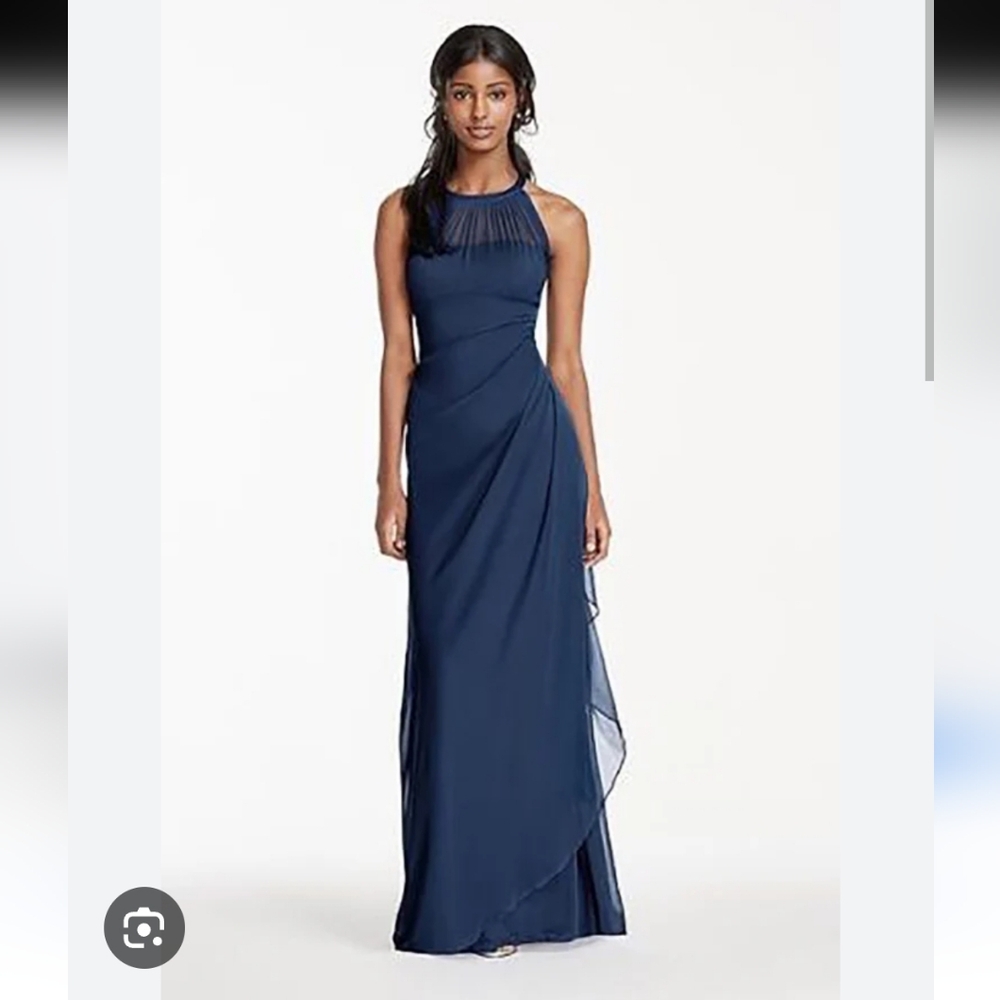 Elegant Royal Blue Evening Gown By David's Bridal